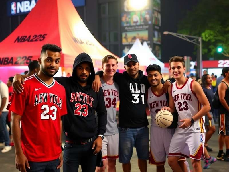 Indian NBA 2K25 Block Party players at a meetup, posing with game merchandise